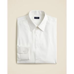 J.Crew Bowery Slim Dobby Wrinkle-Free Dress Shirt White Medium NWT BV488